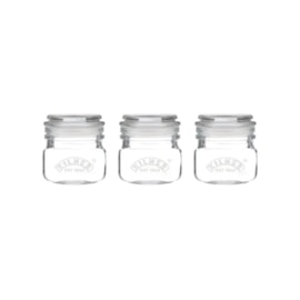 Kilner Square Push Top Jars Set Of 3 250ml Kilner Square Push Top Jars Set Of 3 250ml