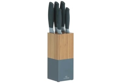 Viners Horizon Grey Knife Block Set 6pce Viners Horizon Grey Knife Block Set 6pce
