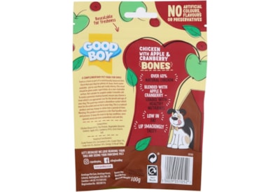 Good Boy Superlicious Chicken Apple & Cranberry Bones 100g (05105)