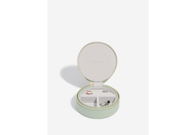 Stackers Travel Jewellery Box Round Sage Green