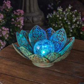 Smart Garden Damasque Solar Lotus - Verdigris Smart Garden Damasque Solar Lotus - Verdigris