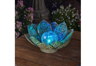 Smart Garden Damasque Solar Lotus - Verdigris