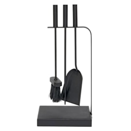 Jvl Belmont 3 Pc Companion Set & Stand Blk