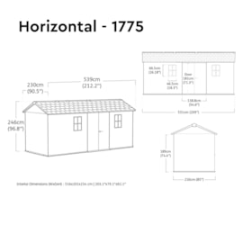 Keter Newton 2.0 Shed Grey 1775 Keter Newton 2.0 Shed Grey 1775