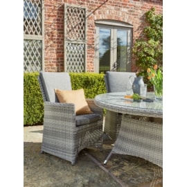 Burnham Xl 4 Seat Dining Set 120Cm Grey