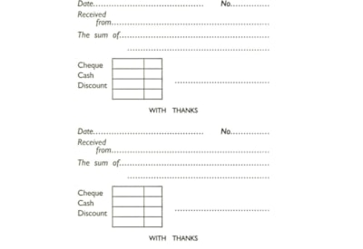 Silvine Duplicate Receipt Book Silvine Duplicate Receipt Book