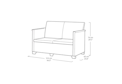 Keter Emma 4 Seater Lounge Set With Storage Table - Graphite Keter Emma 4 Seater Lounge Set With Storage Table - Graphite