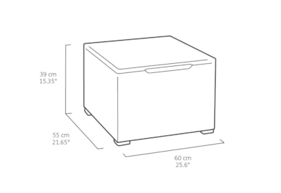Keter Emma 4 Seater Lounge Set With Storage Table - Graphite Keter Emma 4 Seater Lounge Set With Storage Table - Graphite