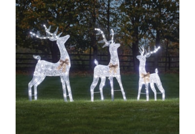 Three Kings Glitter Twist Reindeer Silver 80cm Three Kings Glitter Twist Reindeer Silver 80cm