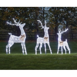 Three Kings Glitter Twist Reindeer Silver 80cm Three Kings Glitter Twist Reindeer Silver 80cm