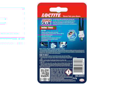 Loctite Mini Trio Super Glue 3X1G