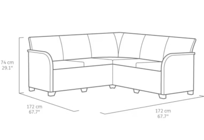 Keter Rosalie 5 Seater Corner Set - Graphite Keter Rosalie 5 Seater Corner Set - Graphite