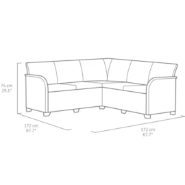 Keter Rosalie 5 Seater Corner Set - Graphite