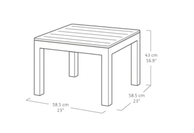 Keter Rosalie 5 Seater Corner Set - Graphite
