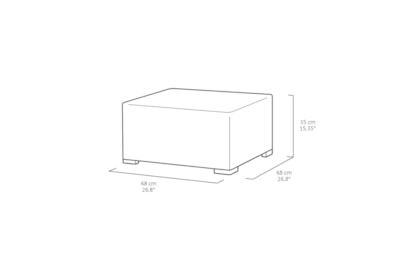 Keter California 3 Seater Chaise Longue Mini - Graphite