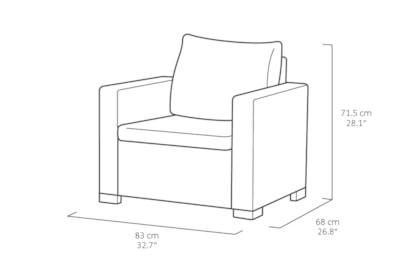 Keter California 5 Seater Lounge Set - Graphite Keter California 5 Seater Lounge Set - Graphite