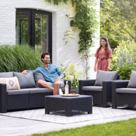 Keter California 5 Seater Lounge Set - Graphite Keter California 5 Seater Lounge Set - Graphite