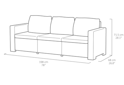 Keter California 5 Seater Lounge Set - Graphite