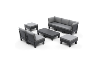 Keter Elements 7 Seater Modular Lounge Set - Graphite