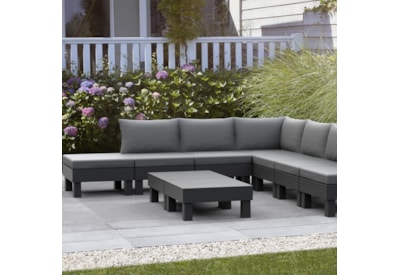 Keter Elements 7 Seater Modular Lounge Set - Graphite