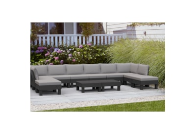 Keter Elements 10 Seater Modular Lounge Set - Graphite Keter Elements 10 Seater Modular Lounge Set - Graphite