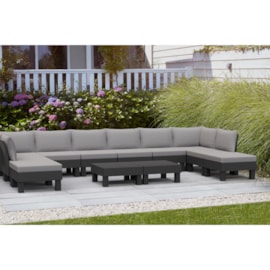 Keter Elements 10 Seater Modular Lounge Set - Graphite