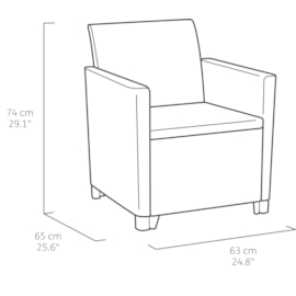 Keter Marie 4 Seater Lounge Set - Graphite Keter Marie 4 Seater Lounge Set - Graphite