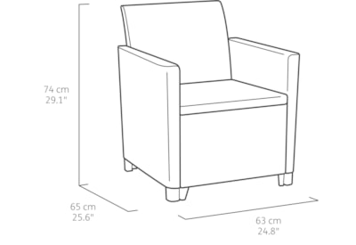 Keter Marie 4 Seater Lounge Set - Graphite Keter Marie 4 Seater Lounge Set - Graphite