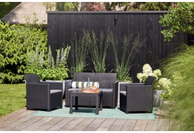 Keter Marie 4 Seater Lounge Set - Graphite Keter Marie 4 Seater Lounge Set - Graphite