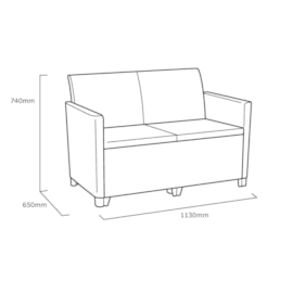 Keter Marie 4 Seater Lounge Set - Graphite Keter Marie 4 Seater Lounge Set - Graphite