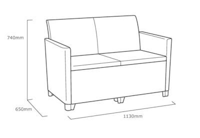 Keter Marie 4 Seater Lounge Set - Graphite Keter Marie 4 Seater Lounge Set - Graphite