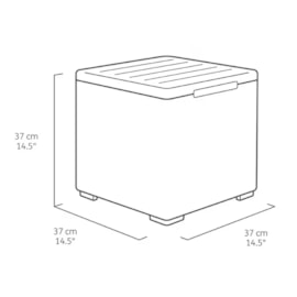 Keter Miami 2 Seater Balcony Set With Storage Table - Graphite Keter Miami 2 Seater Balcony Set With Storage Table - Graphite