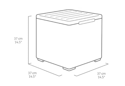 Keter Miami 2 Seater Balcony Set With Storage Table - Graphite Keter Miami 2 Seater Balcony Set With Storage Table - Graphite