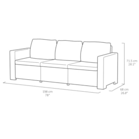 Keter California 5 Seater Lounge Set Plus Footstool - Graphite