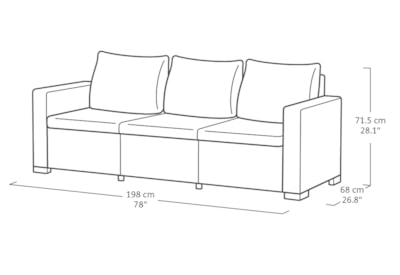 Keter California 11 Seater Triple 3Seat Sofa Set Plus 2 Footstools Graphite Keter California 11 Seater Triple 3Seat Sofa Set Plus 2 Footstools Graphite