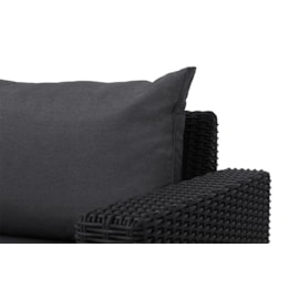 Keter California 11 Seater Triple 3Seat Sofa Set Plus 2 Footstools Graphite