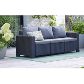 Keter California 9 Seater Triple 3Seat Sofa Set Graphite