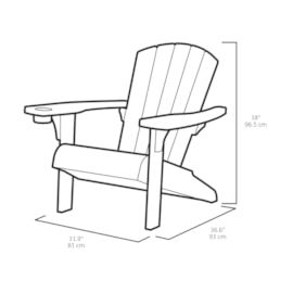 Keter Alpine Adirondack Chair - Aqua Teal