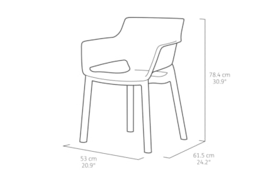 Keter Julie Table And Elisa Chairs - Graphite Keter Julie Table And Elisa Chairs - Graphite