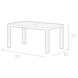 Keter Julie Table And Elisa Chairs - Graphite