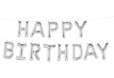 Birthday Silver Foil Balloon Birthday Silver Foil Balloon