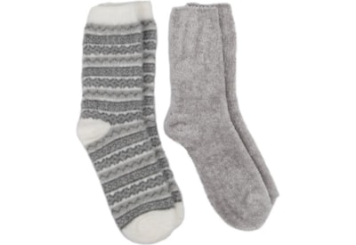 Totes Isotoner Fairisle & Chenille Supersoft Bed Socks Totes Isotoner Fairisle & Chenille Supersoft Bed Socks