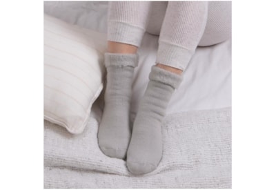 Totes Isotoner Recycled Brushed Thermal Bed Socks Grey Totes Isotoner Recycled Brushed Thermal Bed Socks Grey