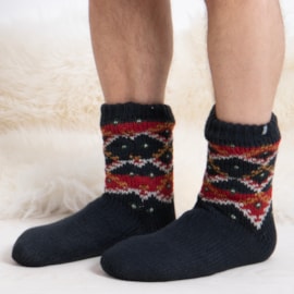 Totes Isotoner Fair Isle Slipper Sox W/sherpa Lining Totes Isotoner Fair Isle Slipper Sox W/sherpa Lining