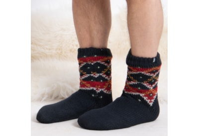Totes Isotoner Fair Isle Slipper Sox W/sherpa Lining Totes Isotoner Fair Isle Slipper Sox W/sherpa Lining