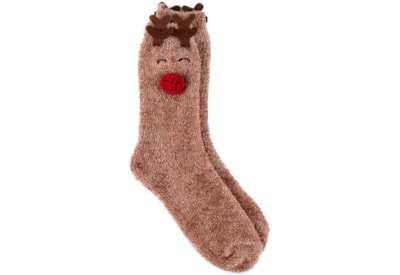 Totes Isotoner Novelty Supersoft Socks Reindeer (3403FREI)