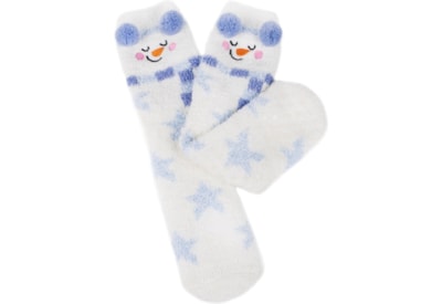 Totes Isotoner Novelty Supersoft Slipper Sox Snowman (3403GSNO)