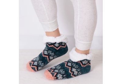 Totes Isotoner Chop Chenille Knitted Slipper Sox Multi Totes Isotoner Chop Chenille Knitted Slipper Sox Multi