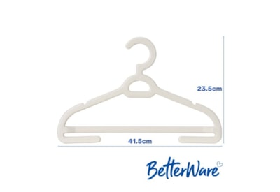 Betterwear Set Of 4 Coat Hangers Adult Cream Betterwear Set Of 4 Coat Hangers Adult Cream