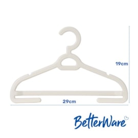Set Of 4 Betterware Coat Hangers Junior Cream